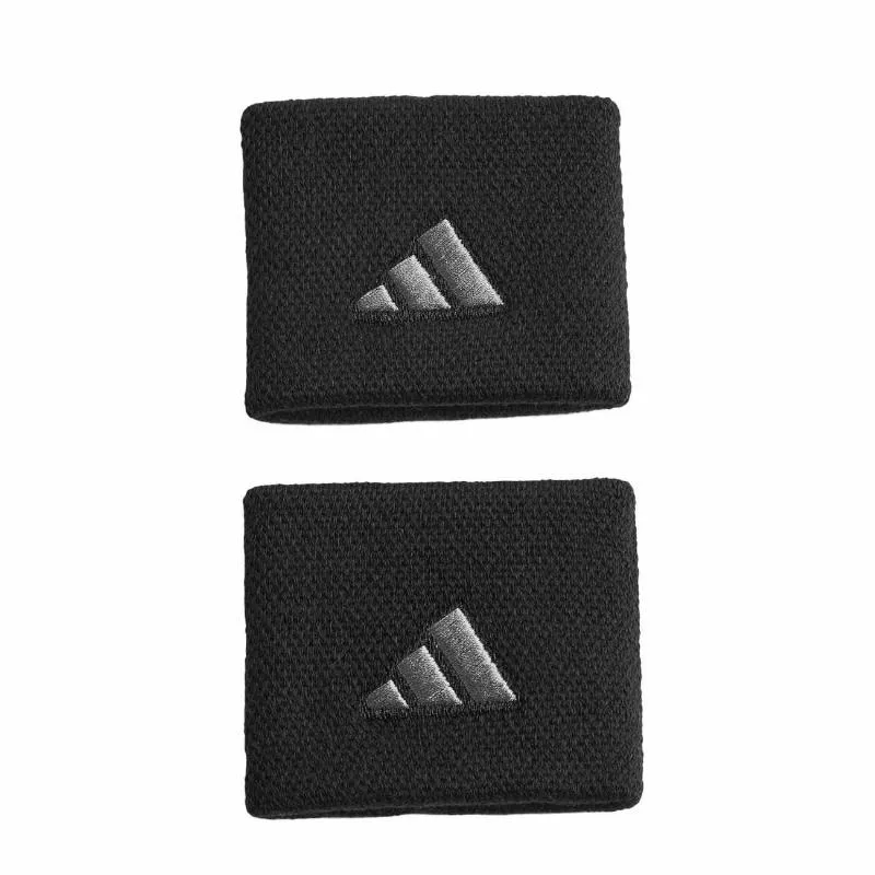 Muñequeras Adidas Negro Plata 2 Unidades