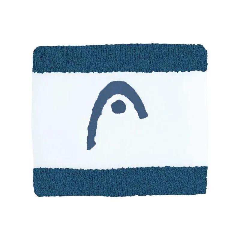 Munequeras Head Striped 2.5 Azul Teal Blanco 2 Unidades