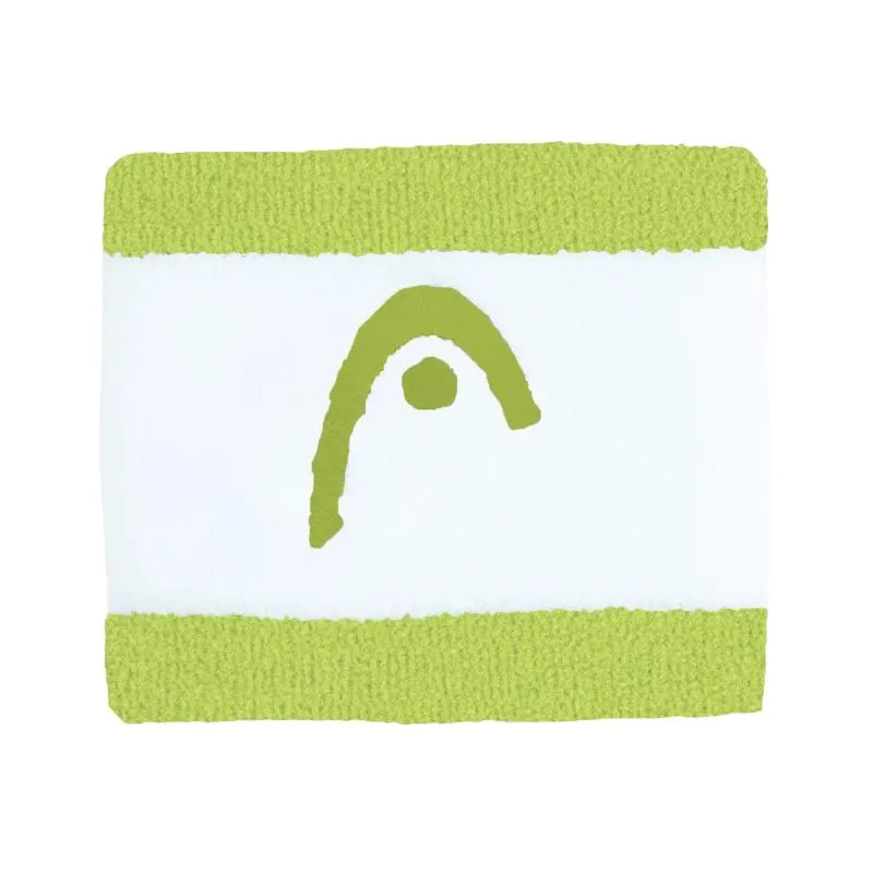 Munequeras Head Striped 2.5 Lima Blanco 2 Unidades